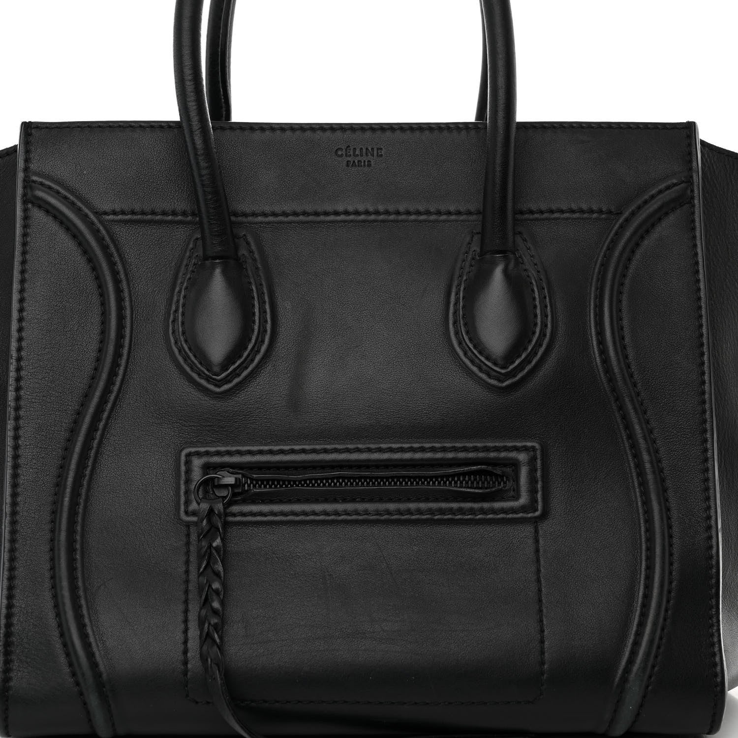 Celine Smooth Calfskin Medium Phantom Luggage Black 9 of 21