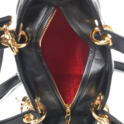 Christian Dior Lambskin Cannage Medium Lady Dior Black 5 of 7