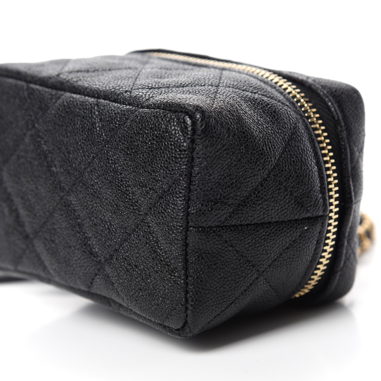 Chanel Caviar Quilted Mini Top Handle Vanity With Chain Black 7 of 11