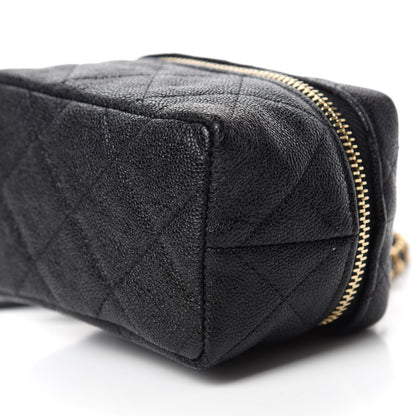 Chanel Caviar Quilted Mini Top Handle Vanity With Chain Black 7 of 11