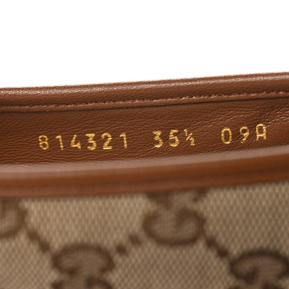 Gucci GG Monogram Horsebit Bow Ballet Flats 35.5 Beige Ebony Sundial 7 of 10