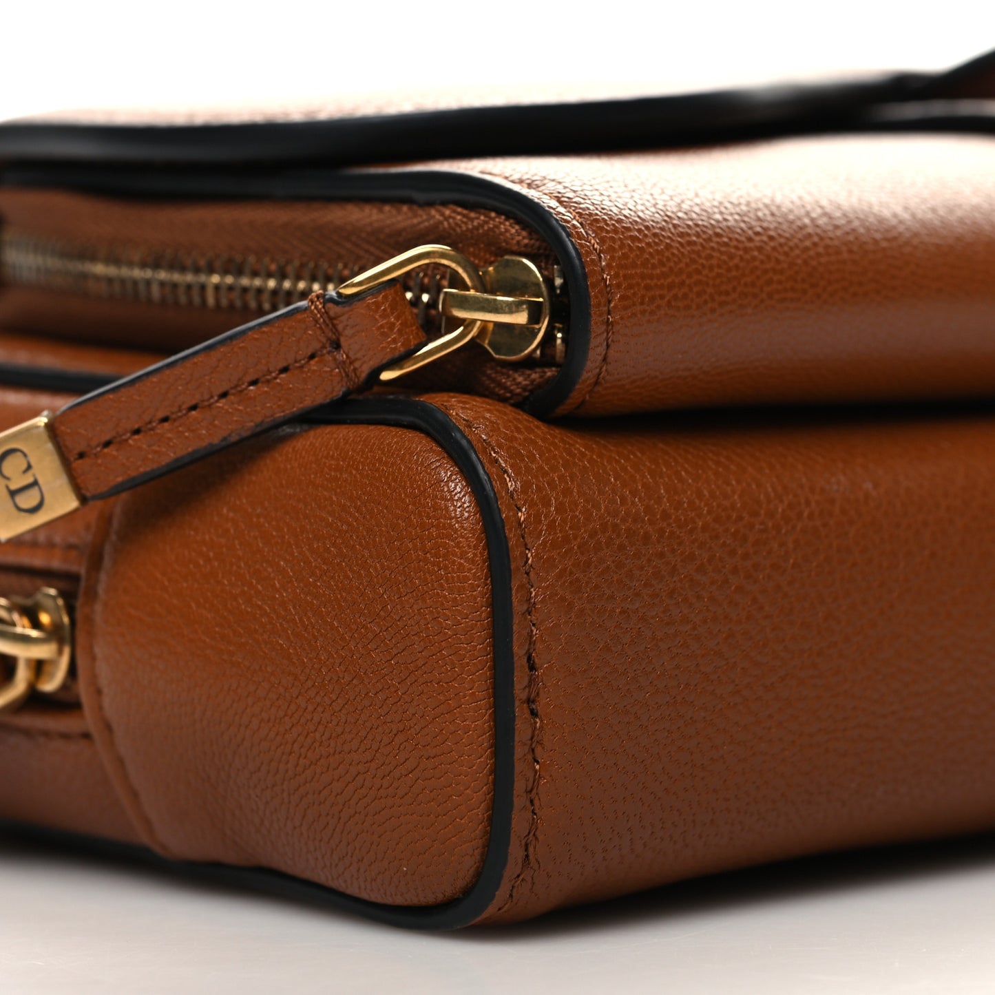 Goatskin Double Saddle Pouch Tan