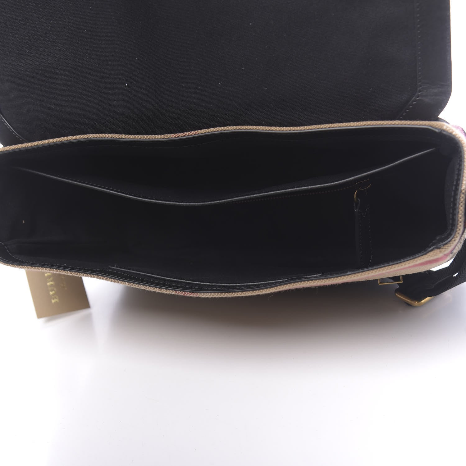 Burberry Canvas Mega Check Large Baildon Messenger Bag Black 5 of 11