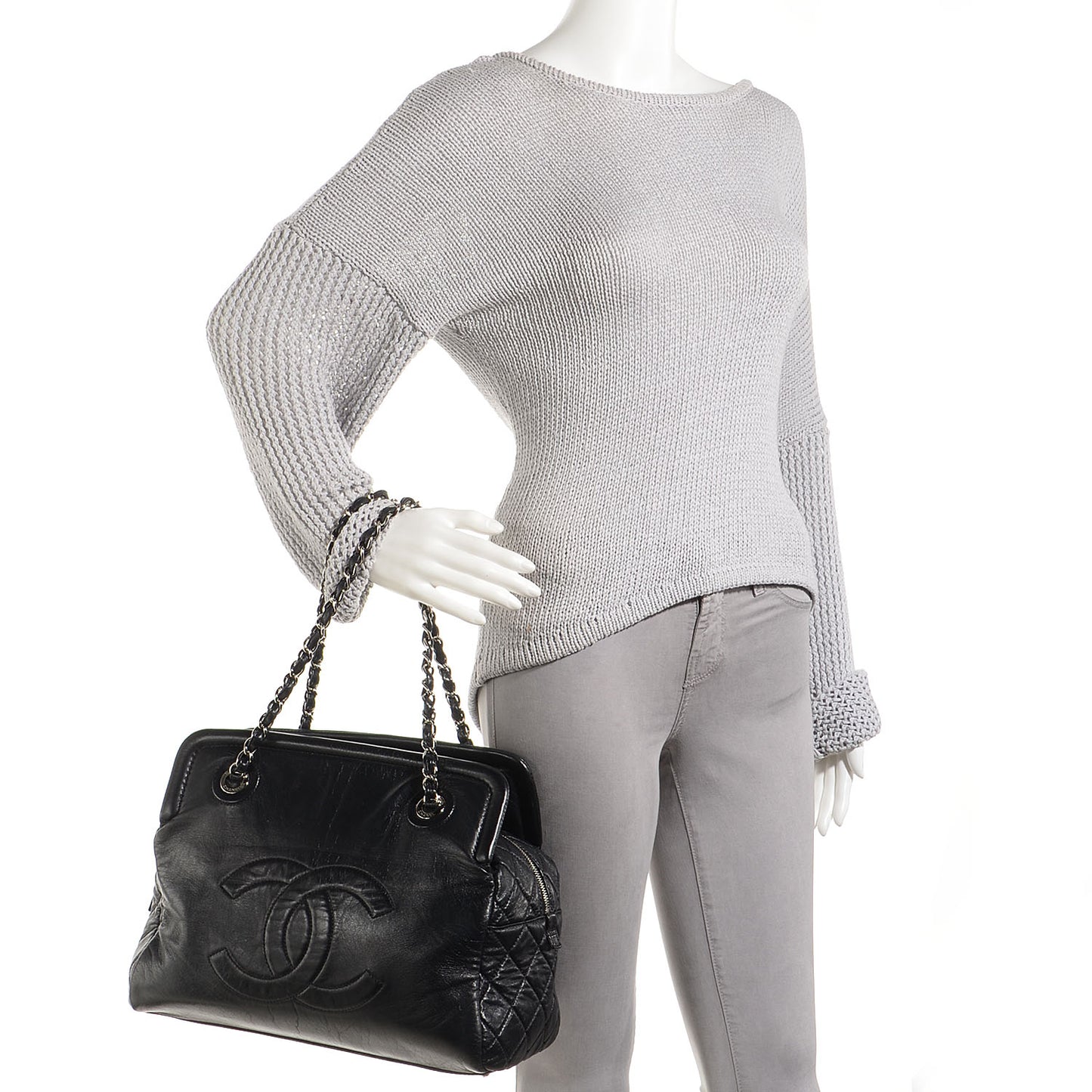 Calfskin Timeless CC Tote Black