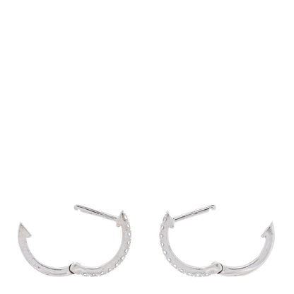 Anita Ko 18K White Gold Diamond Small Huggie Earrings 3 of 4