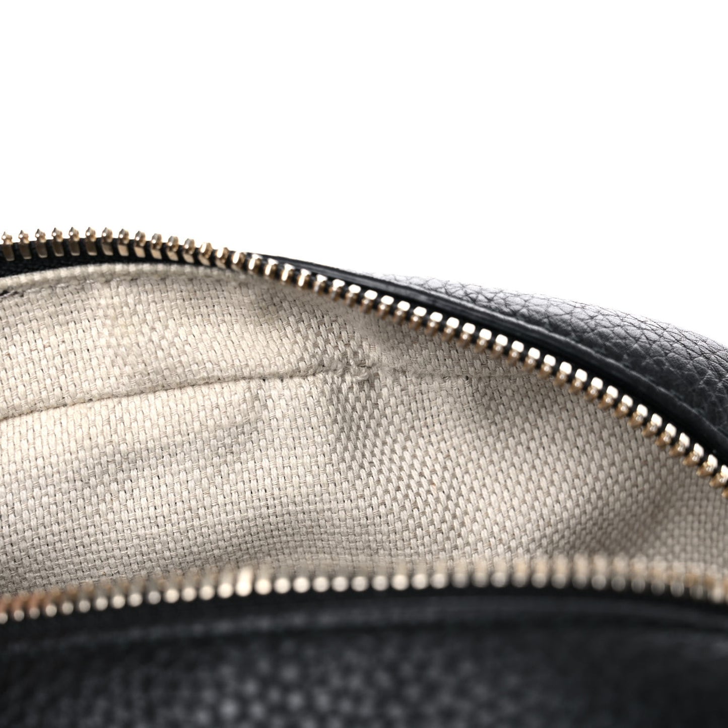 Pebbled Calfskin Small Soho Disco Bag Black