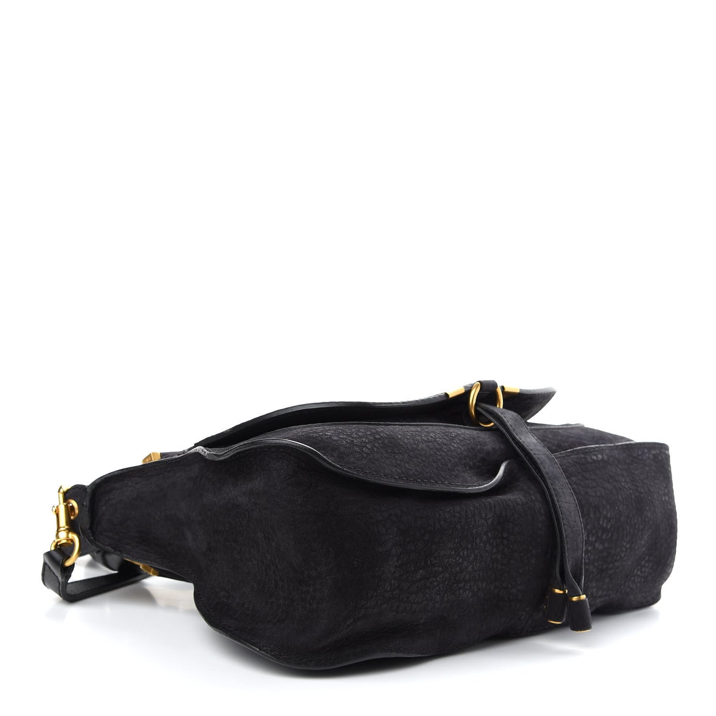 Nubuck Calfskin Medium Marcie Satchel Black
