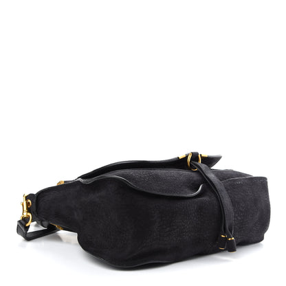 Chloe Nubuck Calfskin Medium Marcie Satchel Black 4 of 8