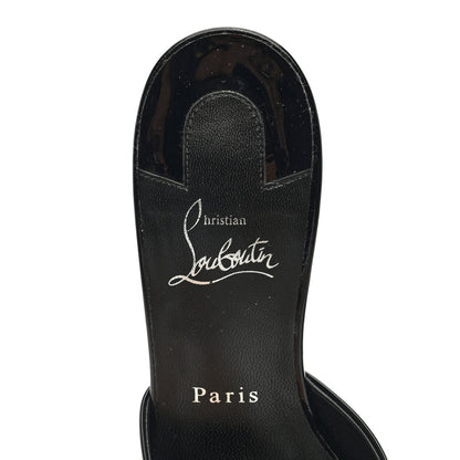Christian Louboutin Patent Me Dolly Zeppa 85 Sandals 39 Black 7 of 7