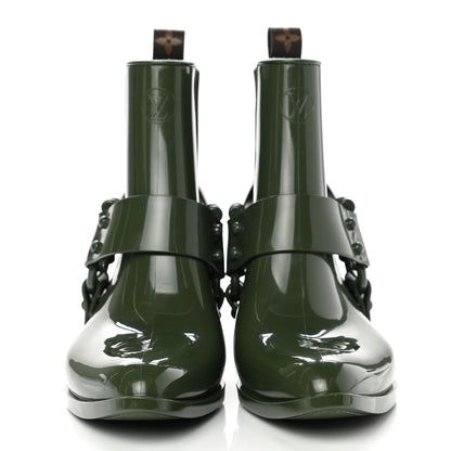 Louis Vuitton Rubber Monogram Rhapsody Ankle Boots 38 Kaki 2 of 8