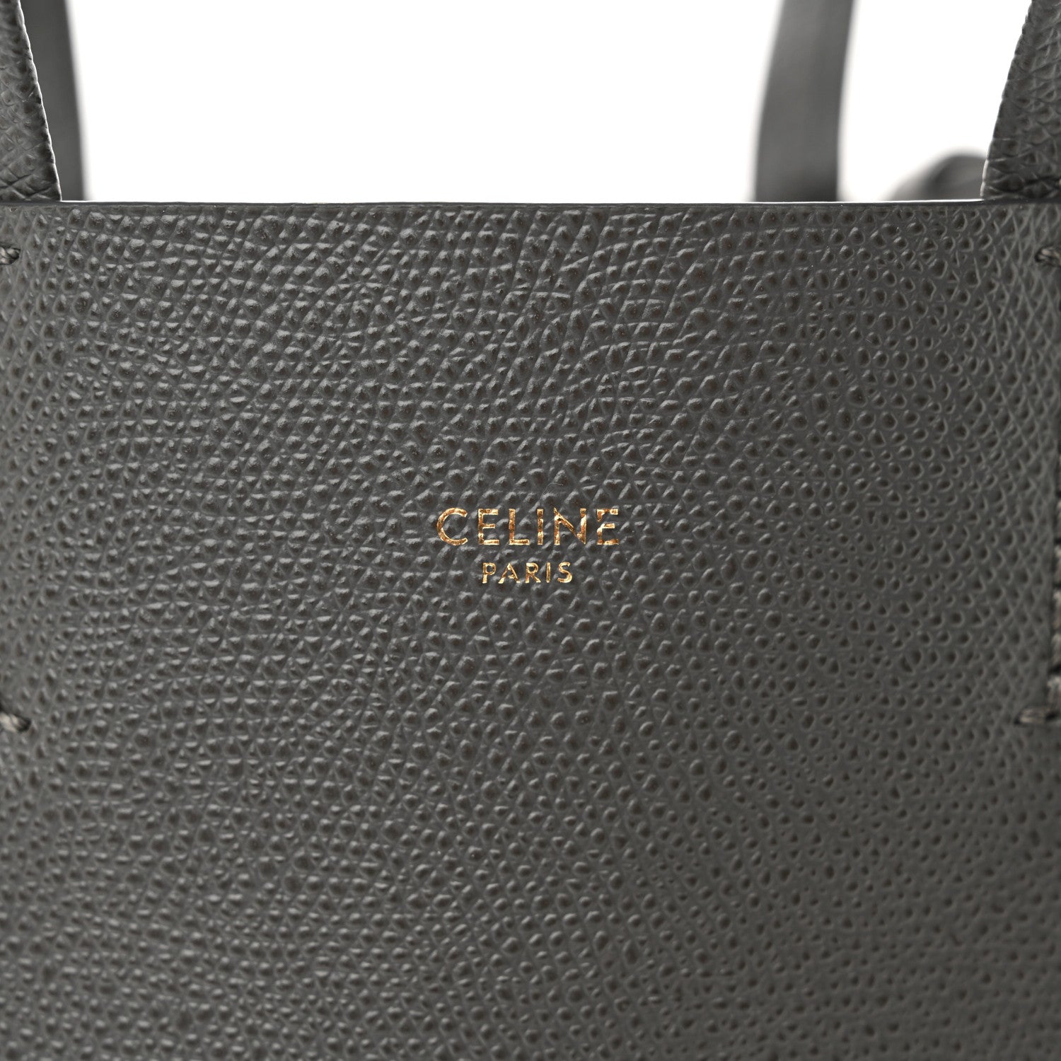 Celine Grained Calfskin Small Vertical Cabas Grey 6 of 11