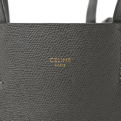 Celine Grained Calfskin Small Vertical Cabas Grey 6 of 11