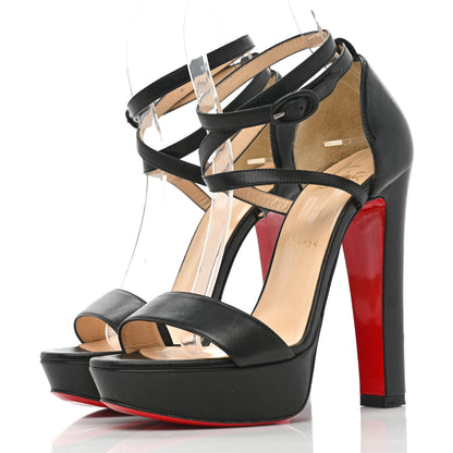 Christian Louboutin Nappa Loubi Bee Alta 130 Sandals 36 Black 3 of 8