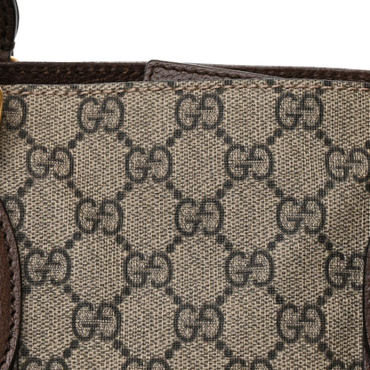 Gucci GG Supreme Monogram Web Neo Vintage Tote Beige New Acero Crop 8 of 11