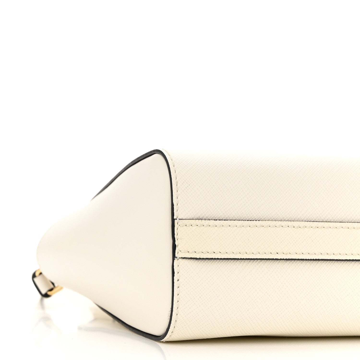 Prada Saffiano Soft Calfskin Mini Zippered Tote Bianco 7 of 9