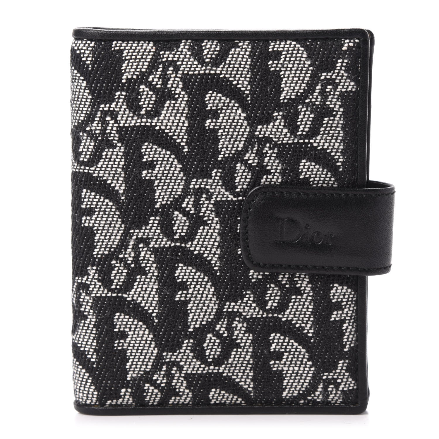 Christian Dior Monogram Compact Wallet Black 1 of 6