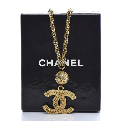 Chanel CC Chain Pendant Necklace Gold 6 of 6