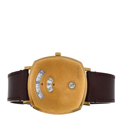 Gucci Stainless Steel Calfskin 38mm Grip Quartz Watch Burgundy 2 of 5