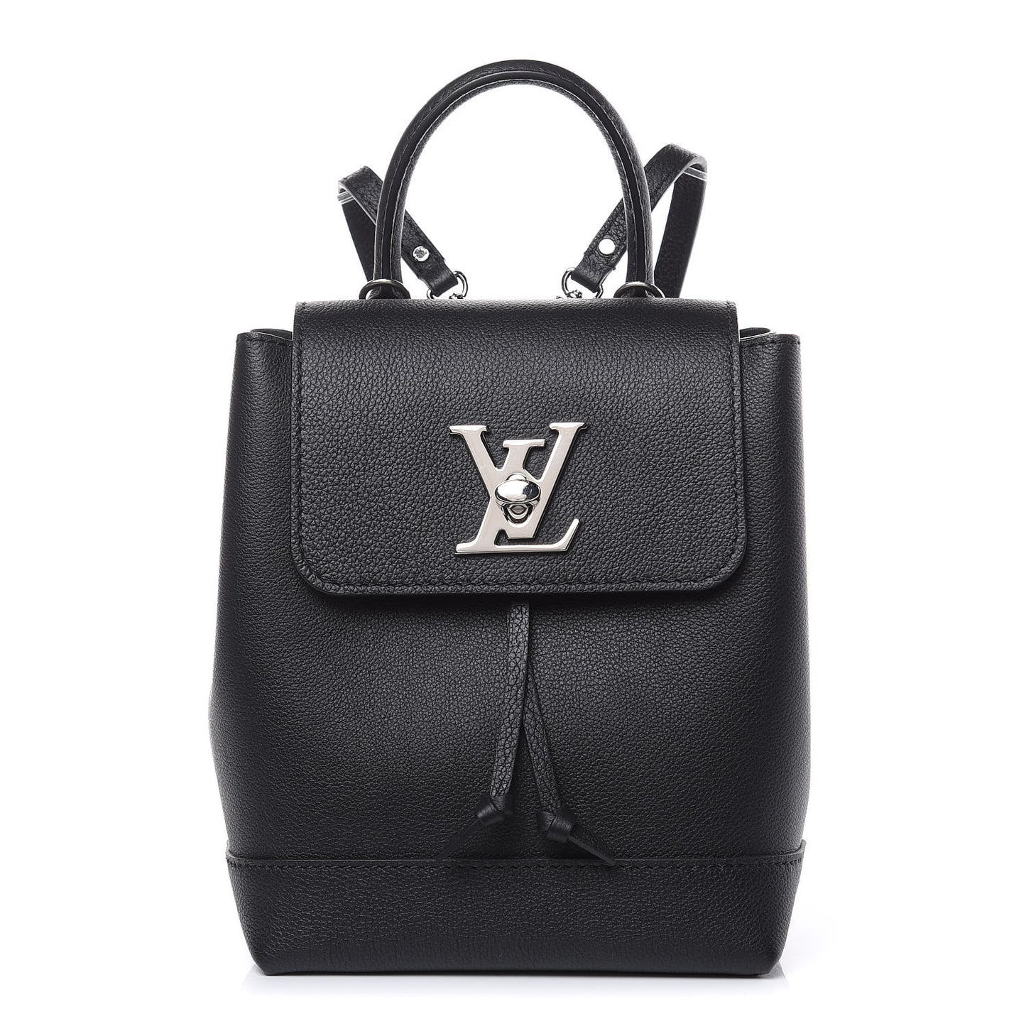 Calfskin Lockme Mini Backpack Black