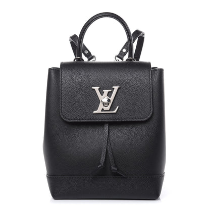 Louis Vuitton Calfskin Lockme Mini Backpack Black 1 of 8
