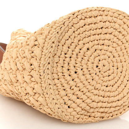 Celine Raffia Calfskin Drawstring Teen Natural Tan 9 of 11