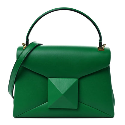 Valentino Garavani Nappa Tonal Monochrome Small One Stud Top Handle Bag Gea Green 1 of 9