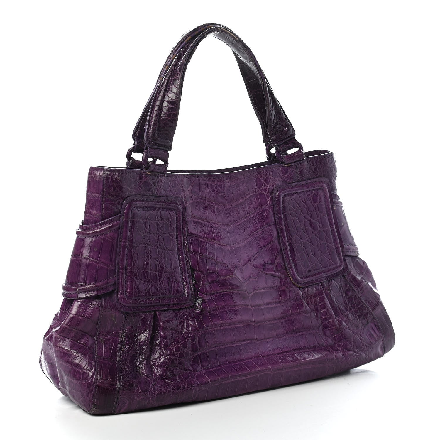Nancy Gonzalez Crocodile Tote Purple 2 of 10