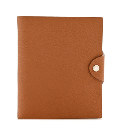 Hermes Togo Ulysse PM Notebook Cover Gold 1 of 9