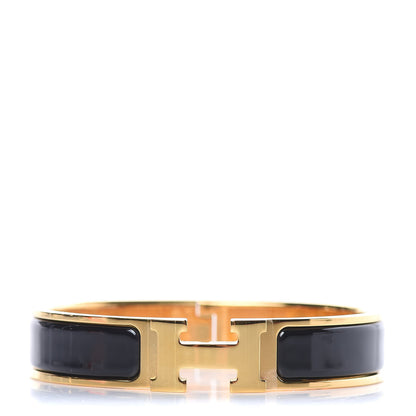 Hermes Enamel Narrow Clic Clac H Bracelet PM Black 1 of 5