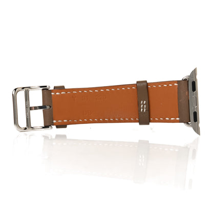 Hermes Swift 38mm Apple Watch Double Tour Band Etoupe 3 of 6