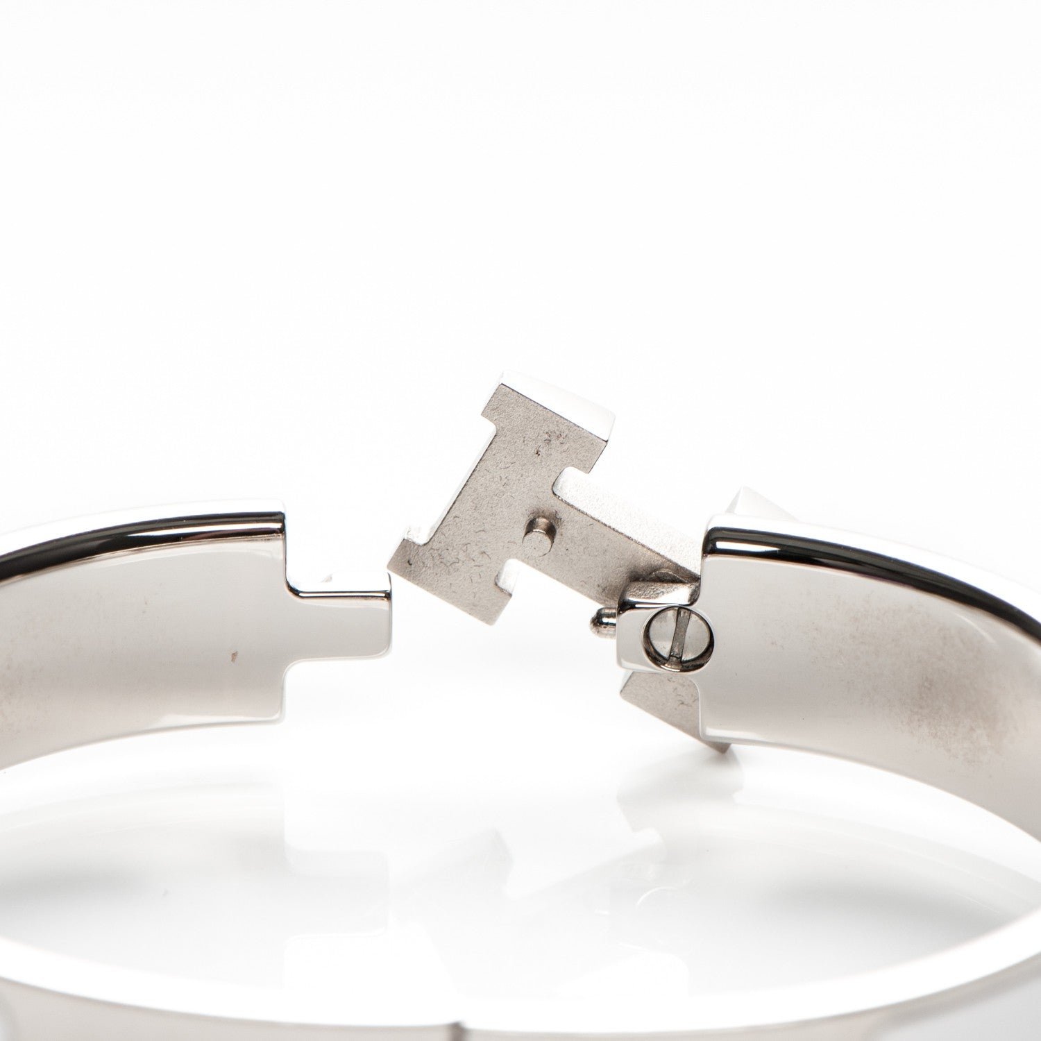 Hermes Enamel Narrow Clic Clac H Bracelet PM White 4 of 5