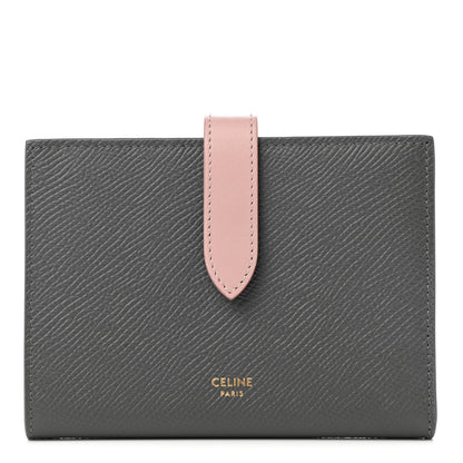 Celine Grained Calfskin Medium Multifunction Strap Wallet Grey Vintage Pink 1 of 8