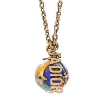 Christian Dior Metal J'adior D-Murrine Necklace Aged Gold Multicolor 2 of 5