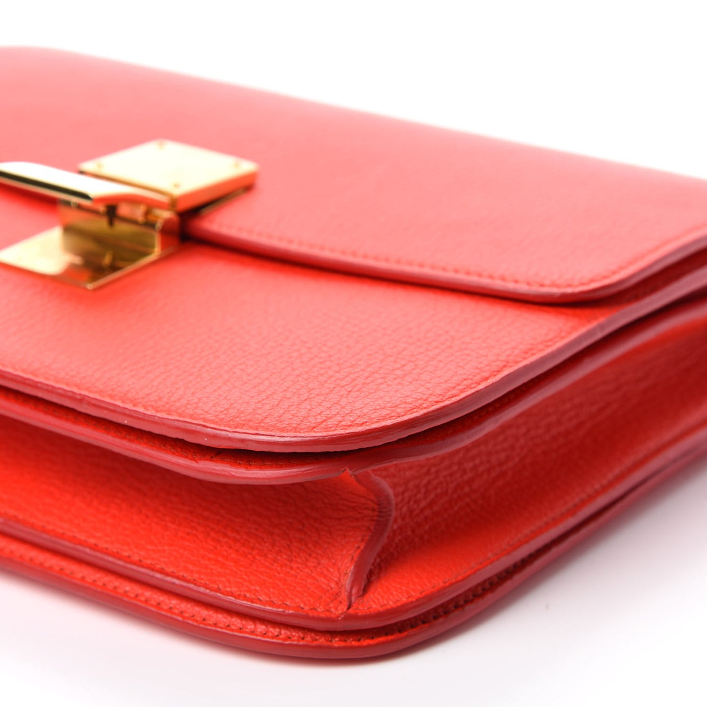Goatskin Medium Classic Box Flap Bag Alizarin