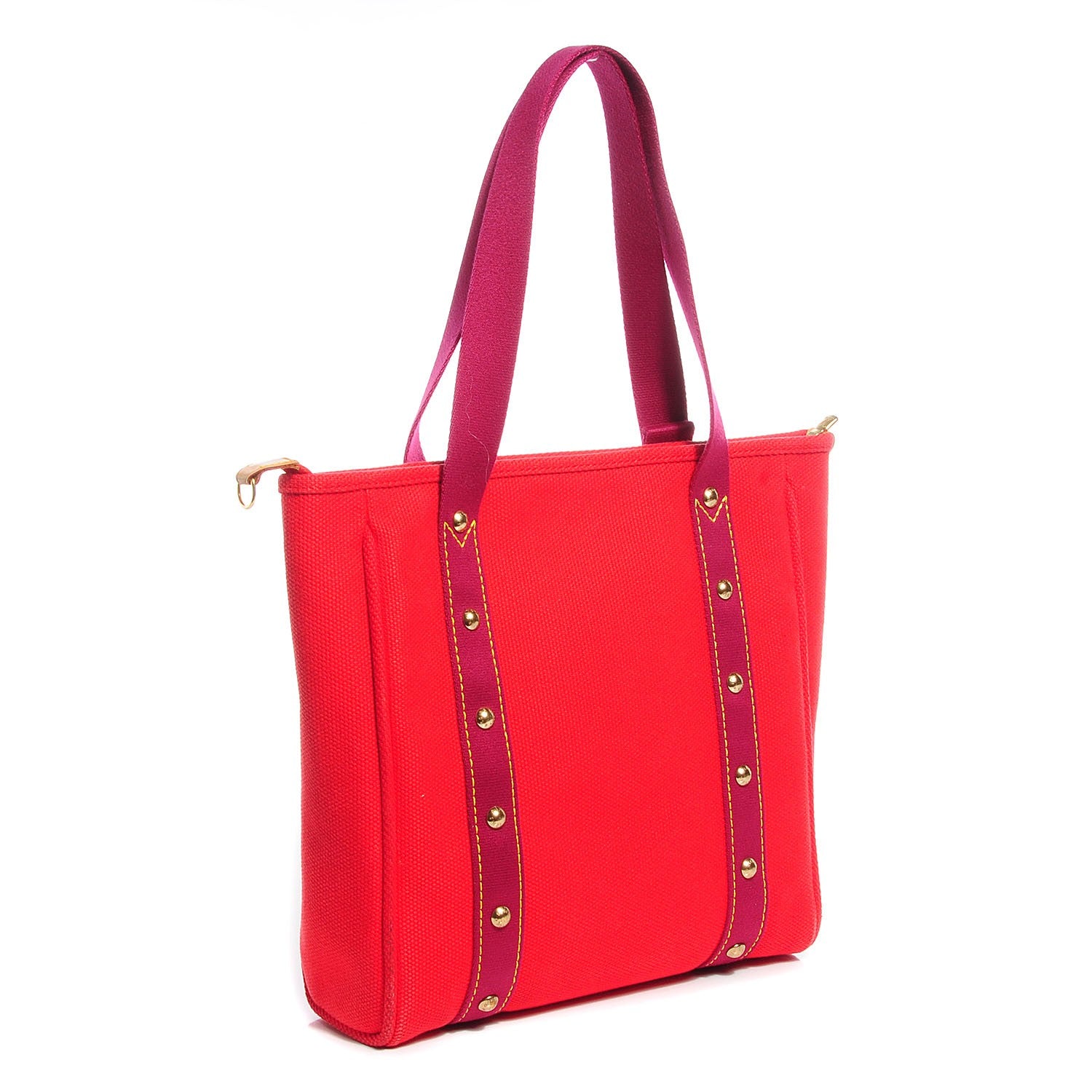 Louis Vuitton Toile Antigua Cabas MM Red Pink 2 of 10