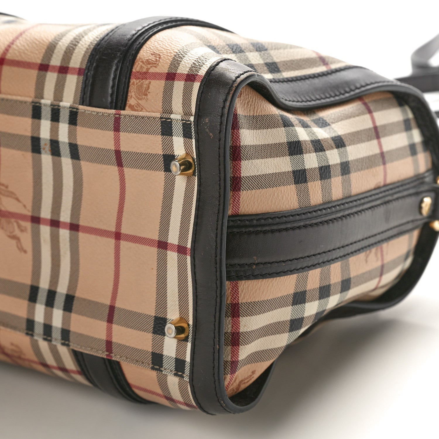 Burberry Haymarket Check Medium Alchester Bowling Bag Chocolate 8 of 14