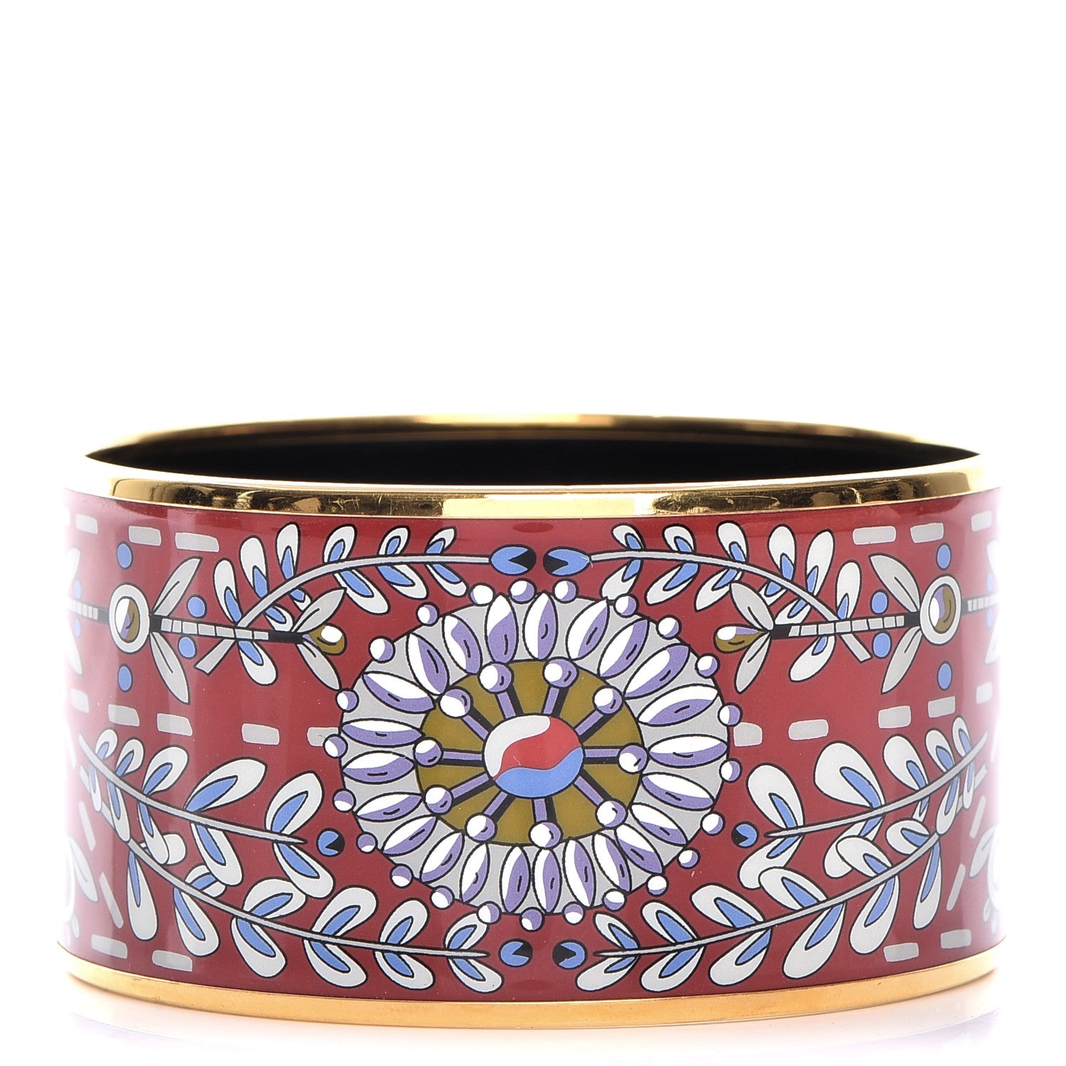 Hermes Enamel Printed Extra Wide Bracelet 65 1 of 5
