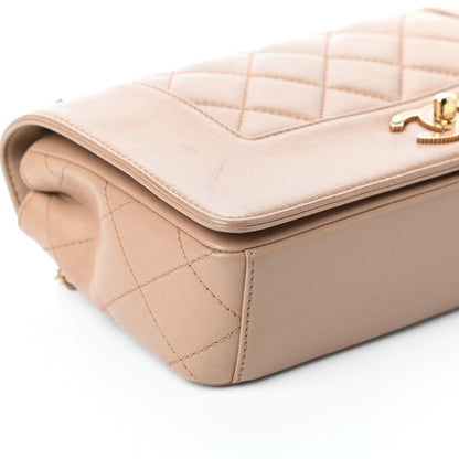 Chanel Sheepskin Quilted Vintage Mademoiselle Flap Beige 9 of 10