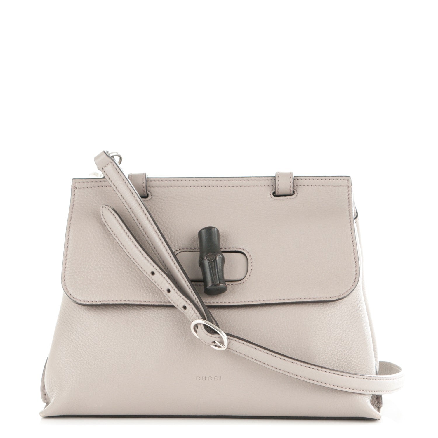 Gucci Cellarius Calfskin Small Bamboo Daily Top Handle Bag Storm Grey 1 of 8