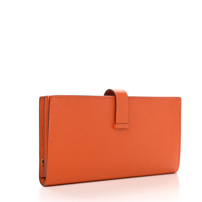 Hermes Epsom Bearn Gusset Wallet Orange 3 of 8
