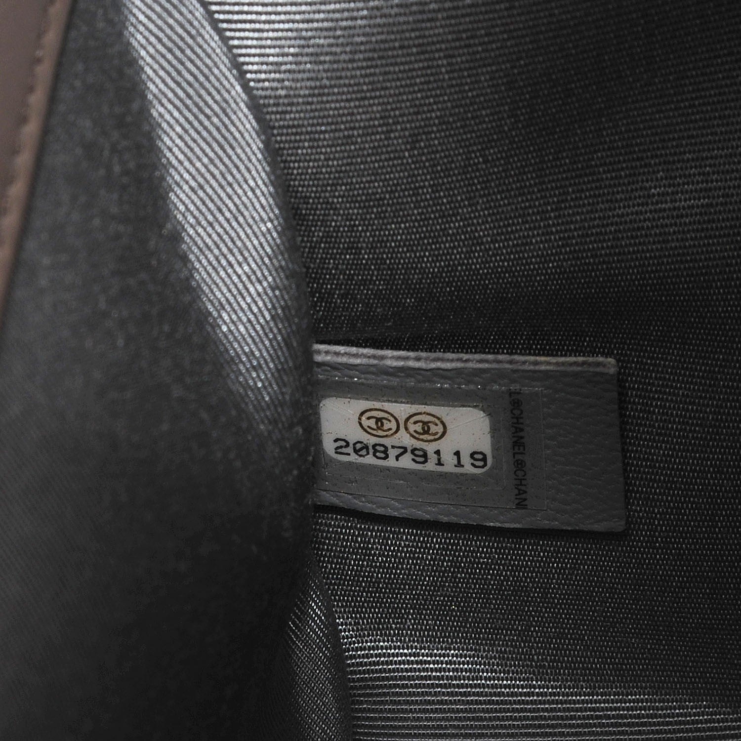 Chanel Calfskin Chevron Medium Boy Flap Grey 8 of 9