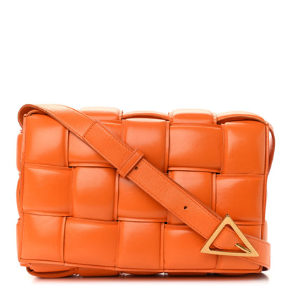 Bottega Veneta Nappa Maxi Intreccio Padded Cassette Crossbody Bag Orange 1 of 9