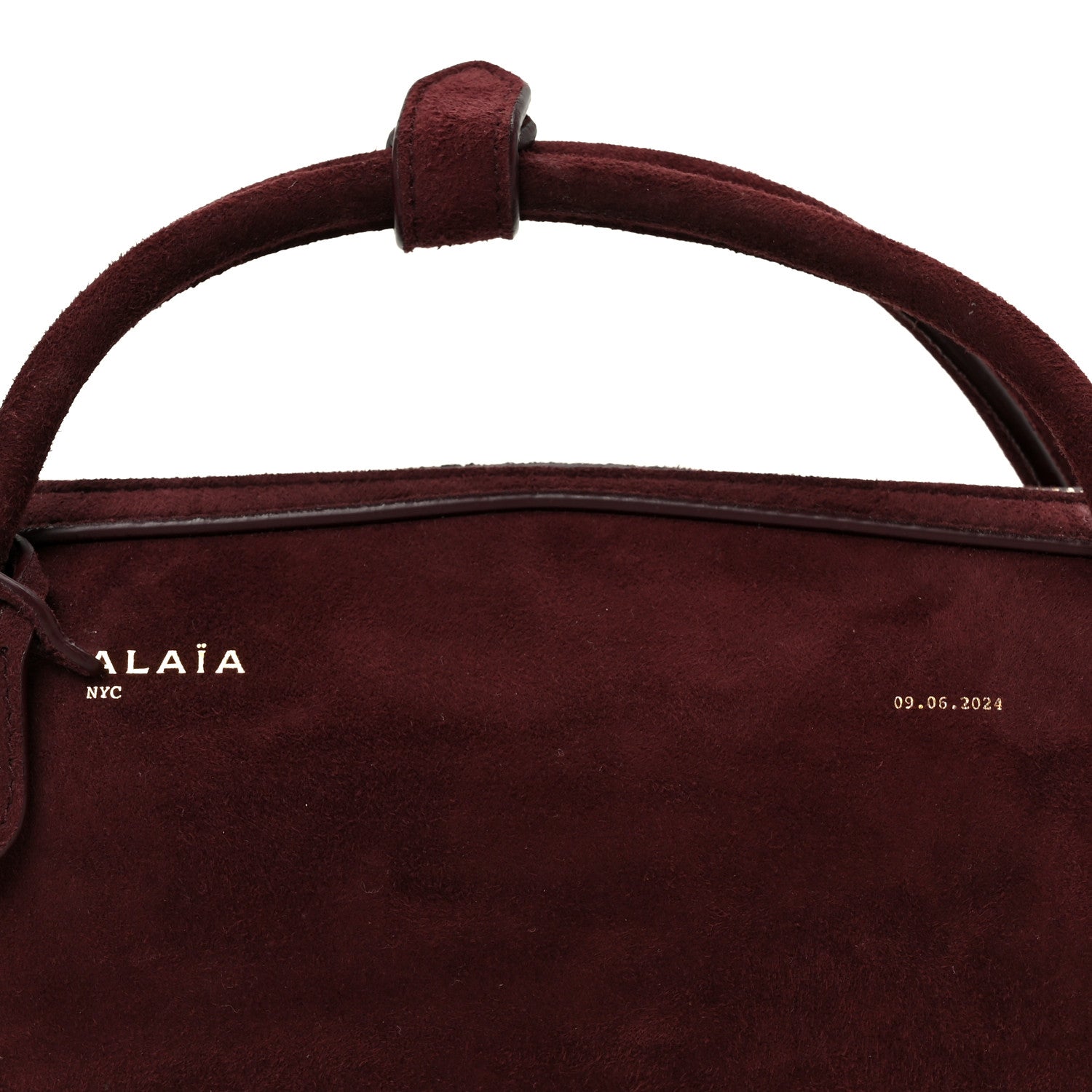 Alaia Suede Goatskin Le Teckel Clutch Rouge Grenat 9 of 11