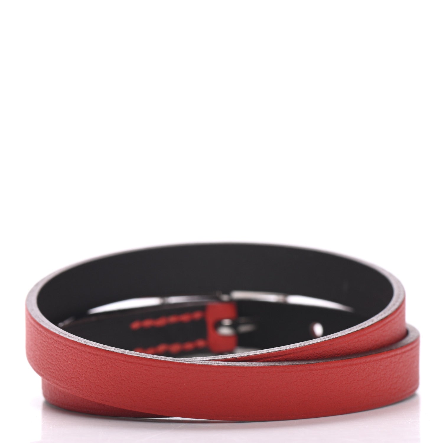 Hermes Swift Behapi Double Tour Reversible Bracelet S Capucine Chocolate 3 of 7