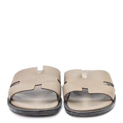 Hermes Epsom Mens Izmir Sandals 42 Etoupe 3 of 9