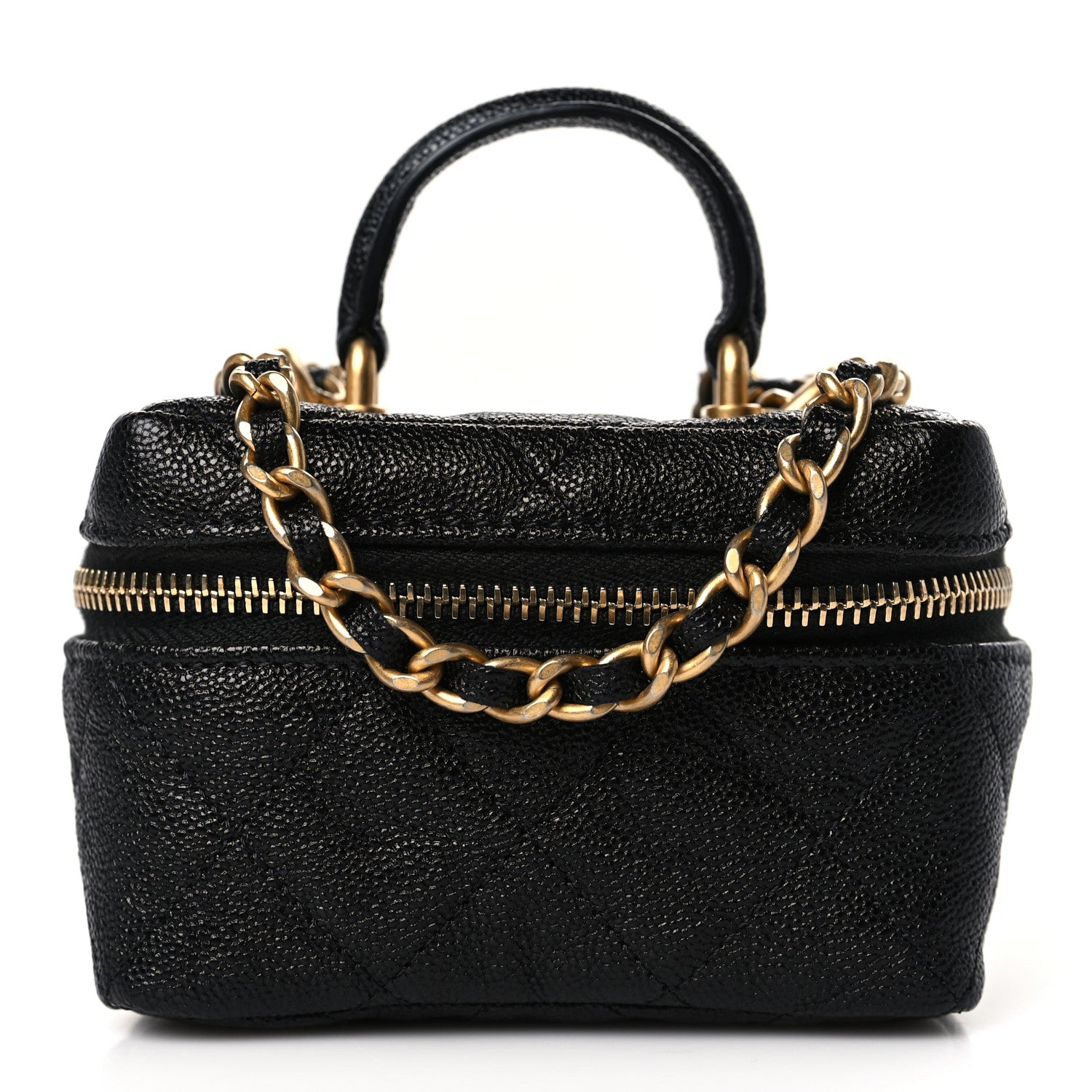 Chanel Caviar Quilted Mini Top Handle Vanity With Chain Black 1 of 10