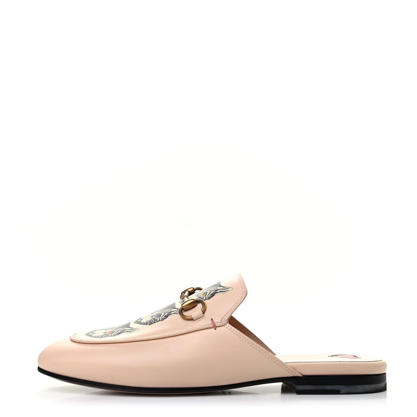 Calfskin Mystic Cat Womens Princetown Slippers 37 Mill Pink Multicolor