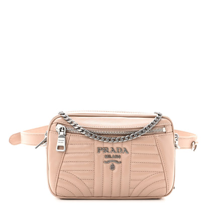 Prada Soft Calfskin Impunture Diagramme Belt Bag Cipria 1 of 10