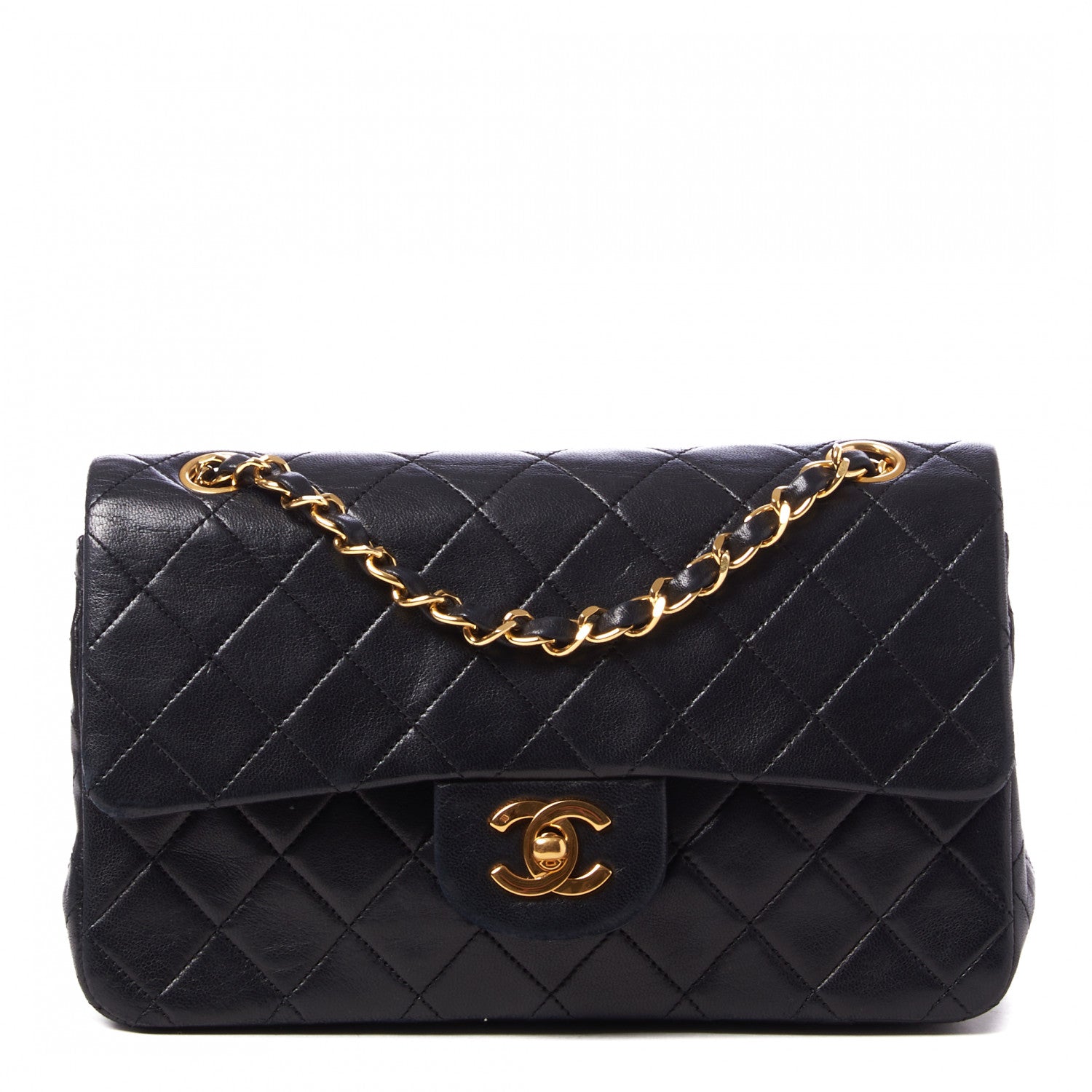 Chanel Lambskin Quilted Small Double Flap Black 1 of 10