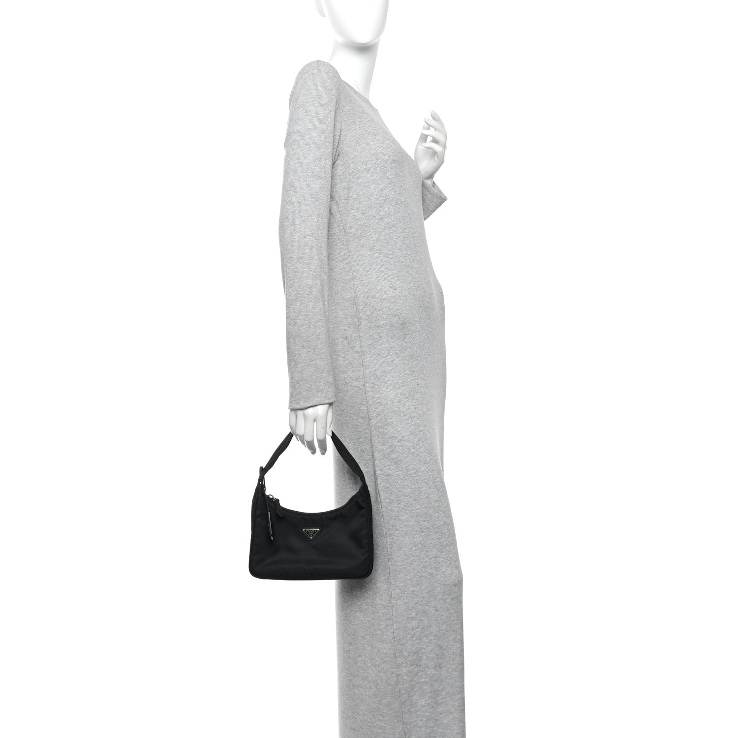 Prada Tessuto Nylon Mini Re-Edition 2000 Bag Black 2 of 10